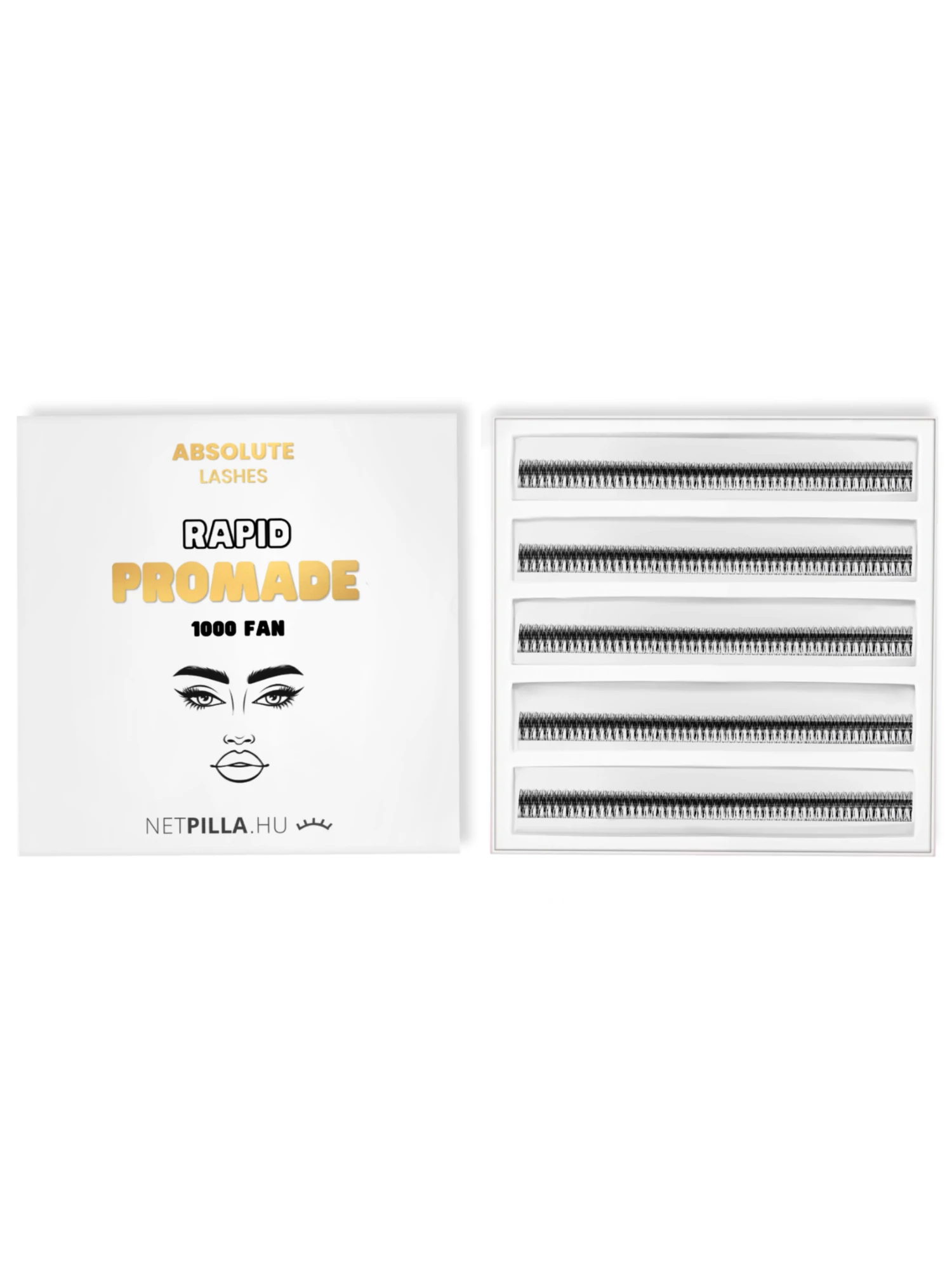 ABSOLUTE LASHES rapid strip promade szempilla 1000 fan 5D c ív